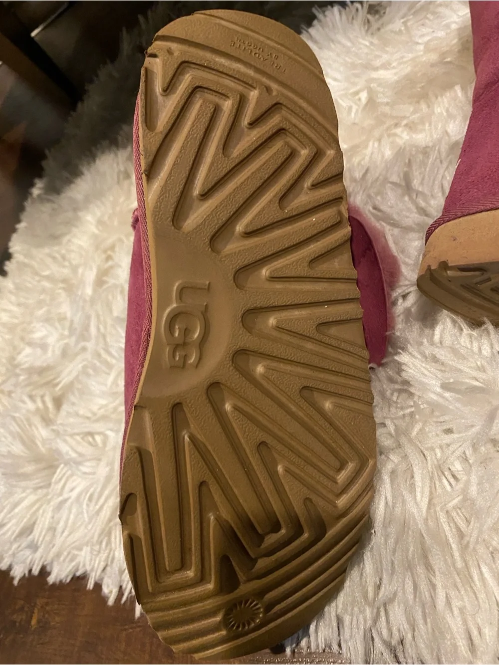 UGG Kids Daelynn Girls Boug dusty rose/mauve Suede side Bow Short Boots